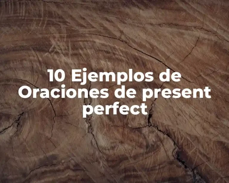 10 Ejemplos de Oraciones de present perfect