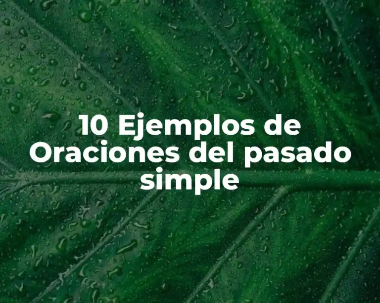 10 Ejemplos de Oraciones del pasado simple