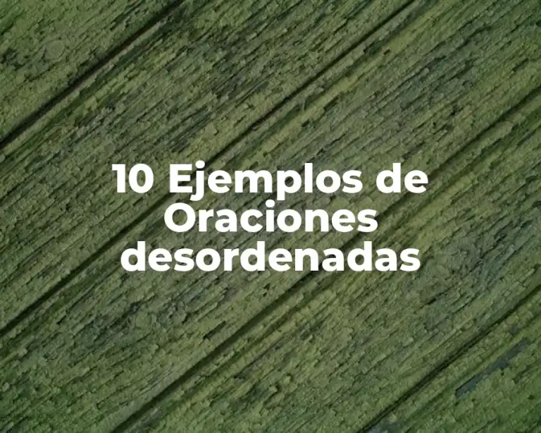 10 Ejemplos de Oraciones desordenadas