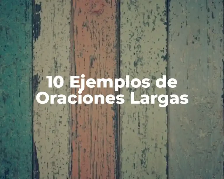 10 Ejemplos de Oraciones Largas