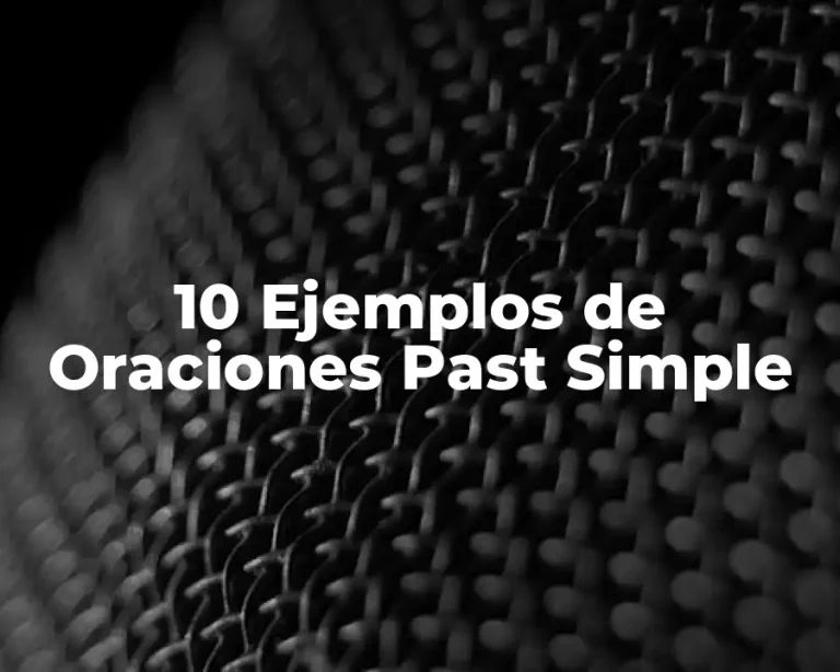10 Ejemplos de Oraciones Past Simple