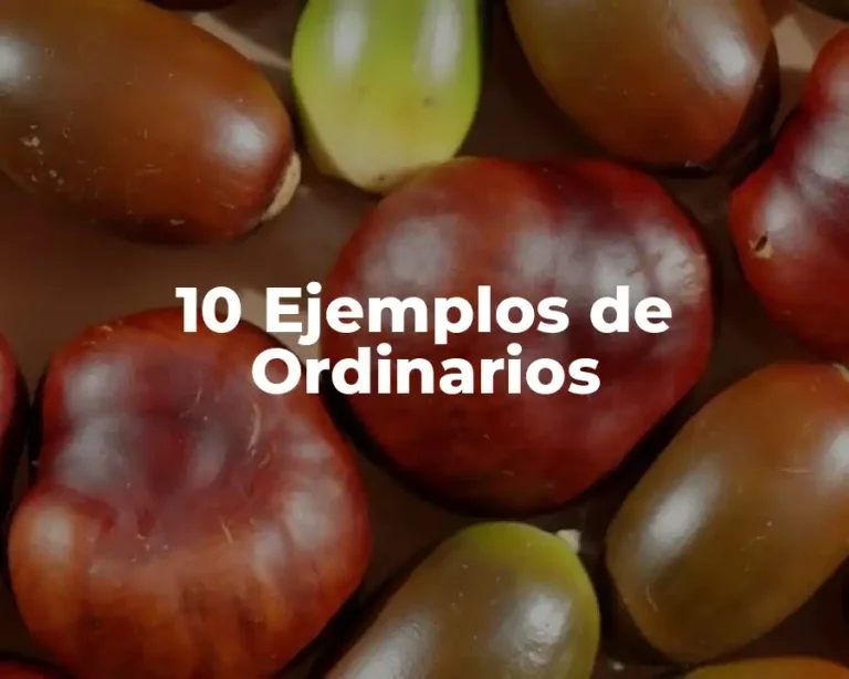 10 Ejemplos de Ordinarios