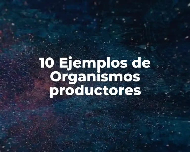 10 Ejemplos de Organismos productores