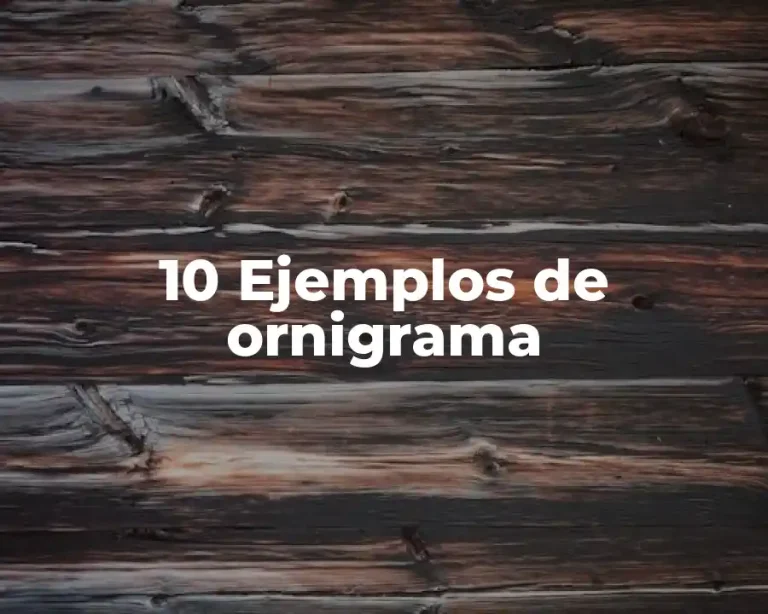 10 Ejemplos de ornigrama