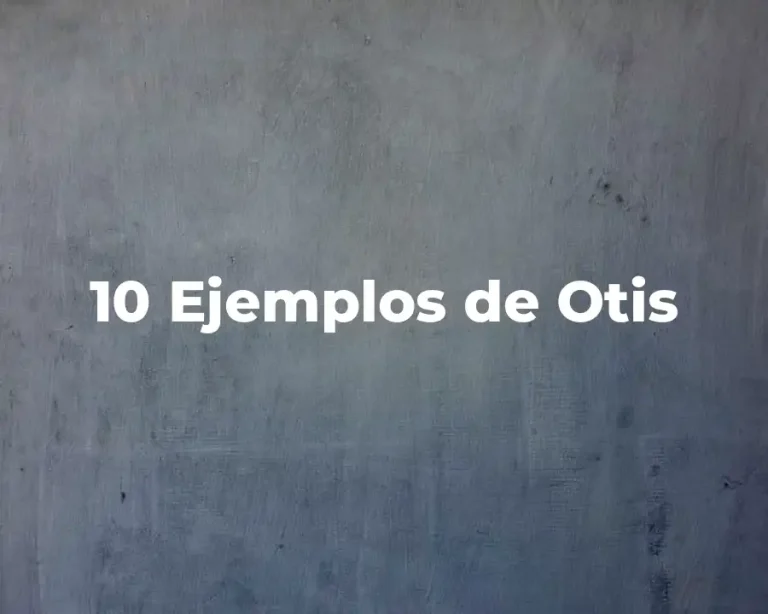 10 Ejemplos de Otis