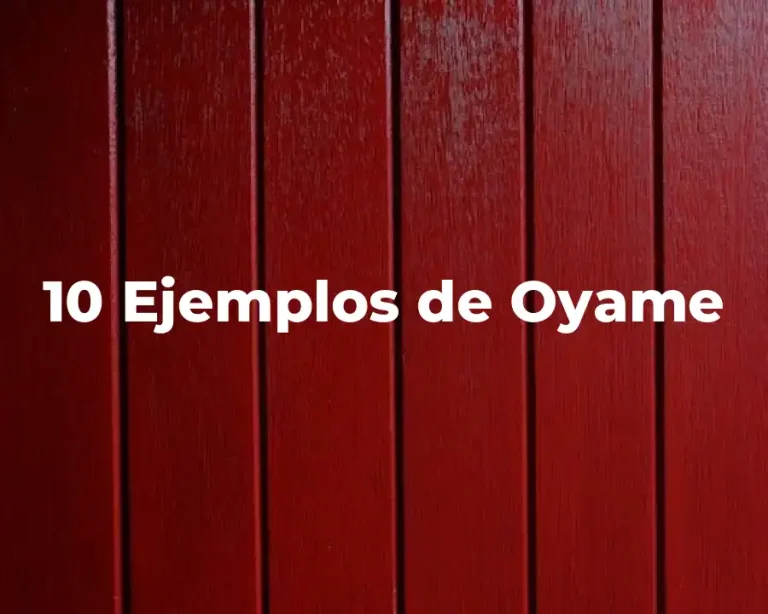 10 Ejemplos de Oyame