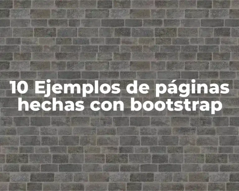 10 Ejemplos de páginas hechas con bootstrap