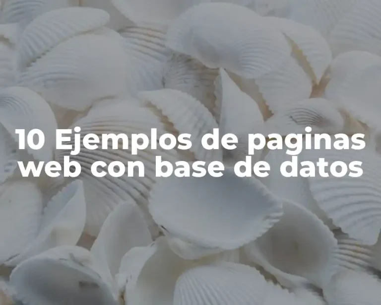 10 Ejemplos de paginas web con base de datos