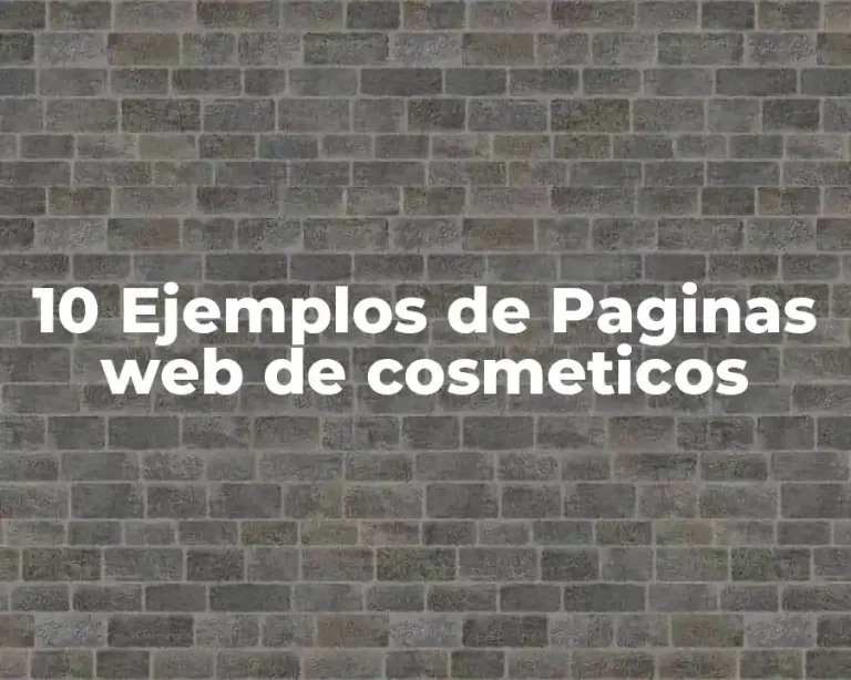 10 Ejemplos de Paginas web de cosmeticos