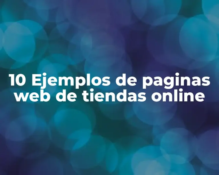 10 Ejemplos de paginas web de tiendas online