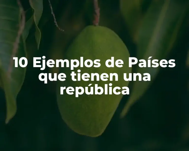 10 Ejemplos de Países que tienen una república