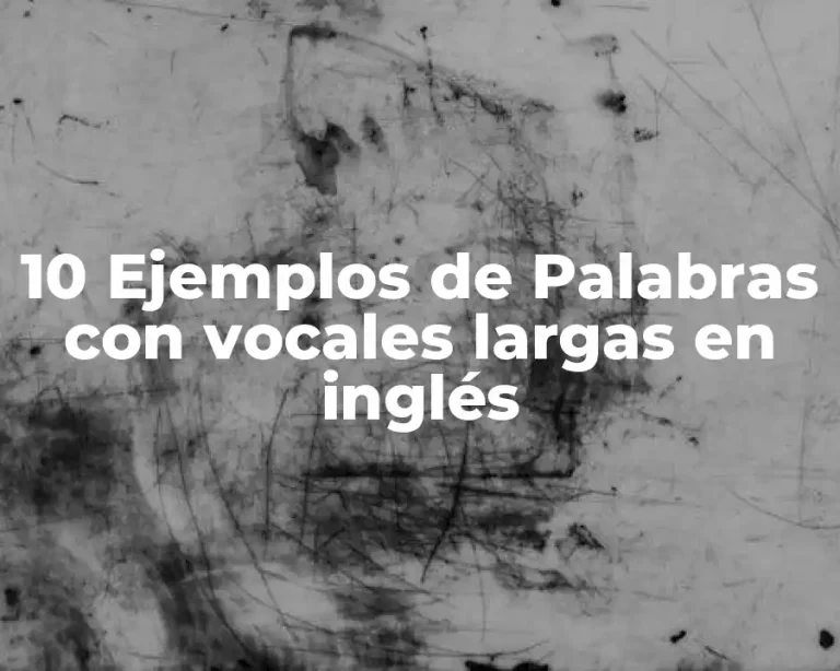 10 Ejemplos de Palabras con vocales largas en inglés