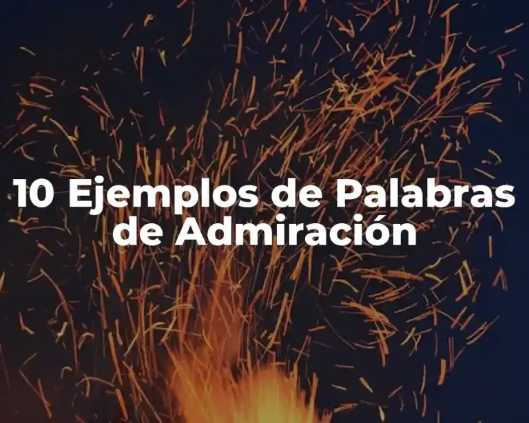 10 Ejemplos de Palabras de Admiración