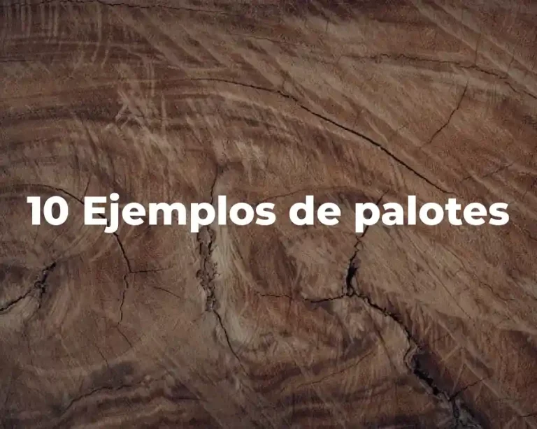 10 Ejemplos de palotes