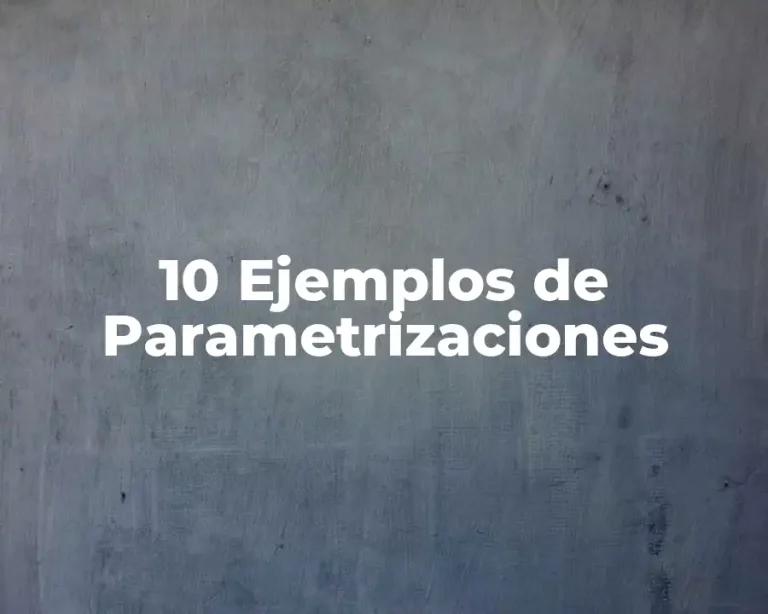 10 Ejemplos de Parametrizaciones