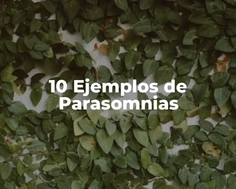 10 Ejemplos de Parasomnias
