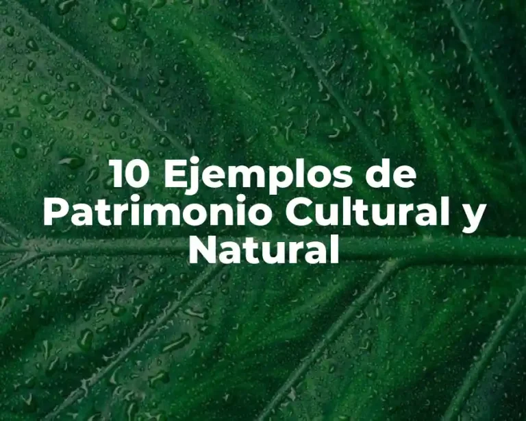 10 Ejemplos de Patrimonio Cultural y Natural