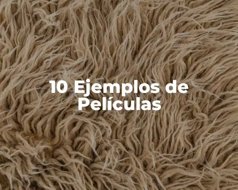 10 Ejemplos de Películas