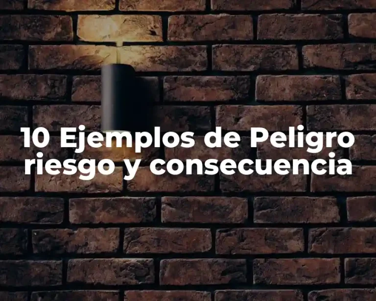 10 Ejemplos de Peligro riesgo y consecuencia