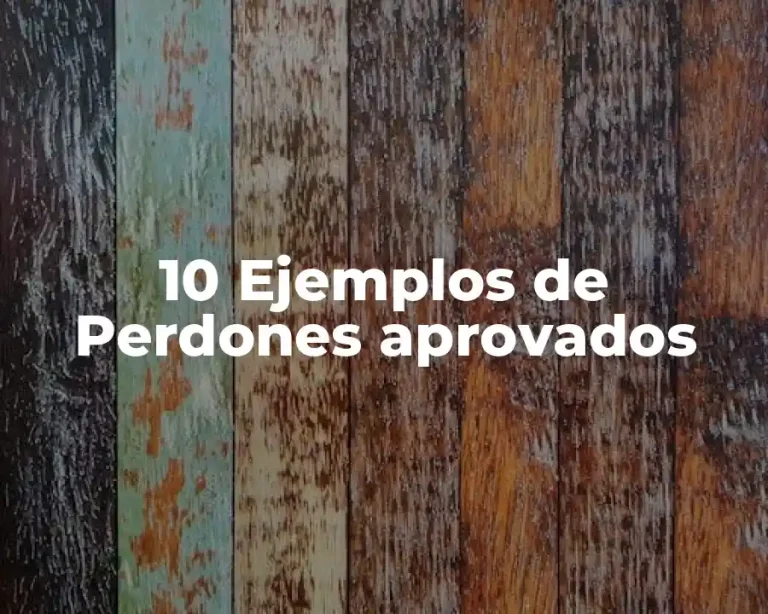 10 Ejemplos de Perdones aprovados