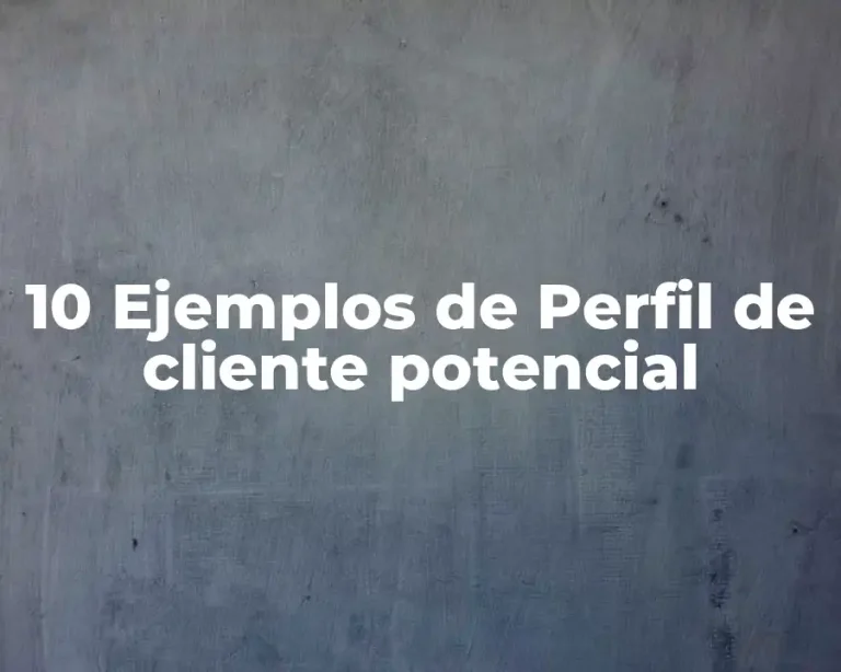 10 Ejemplos de Perfil de cliente potencial