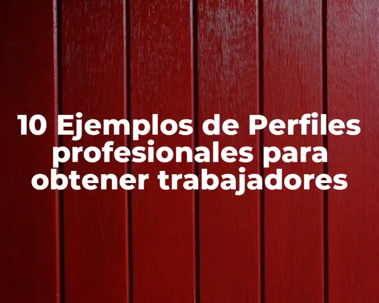 10 Ejemplos de Perfiles profesionales para obtener trabajadores