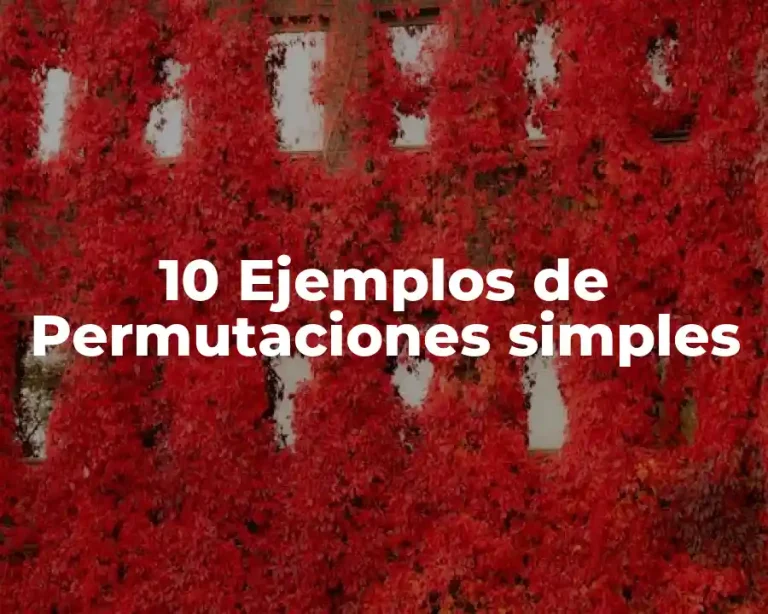 10 Ejemplos de Permutaciones simples