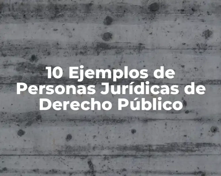10 Ejemplos de Personas Jurídicas de Derecho Público