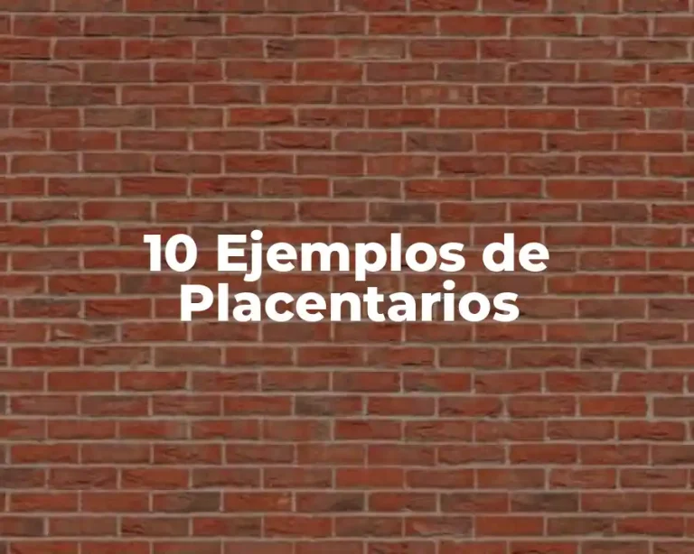 10 Ejemplos de Placentarios