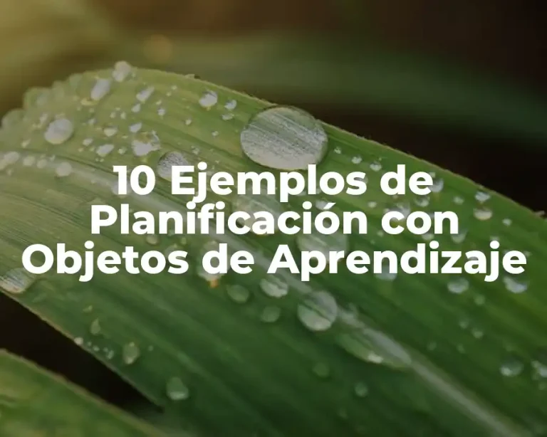 10 Ejemplos de Planificación con Objetos de Aprendizaje