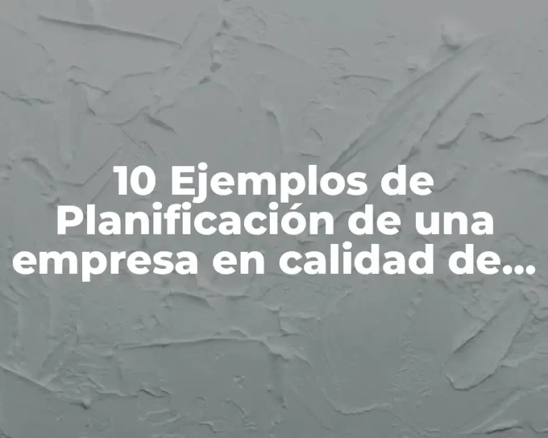 10 Ejemplos de Planificación de una empresa en calidad de producto