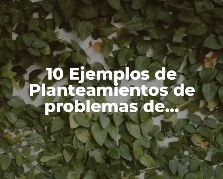 10 Ejemplos de Planteamientos de problemas de investigacion en psicologia
