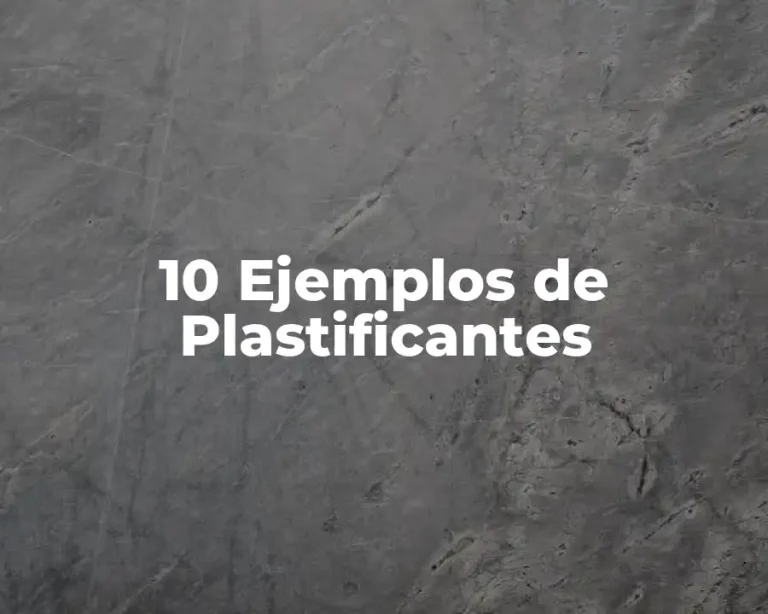 10 Ejemplos de Plastificantes