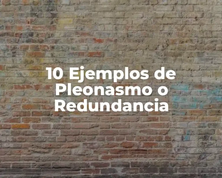 10 Ejemplos de Pleonasmo o Redundancia