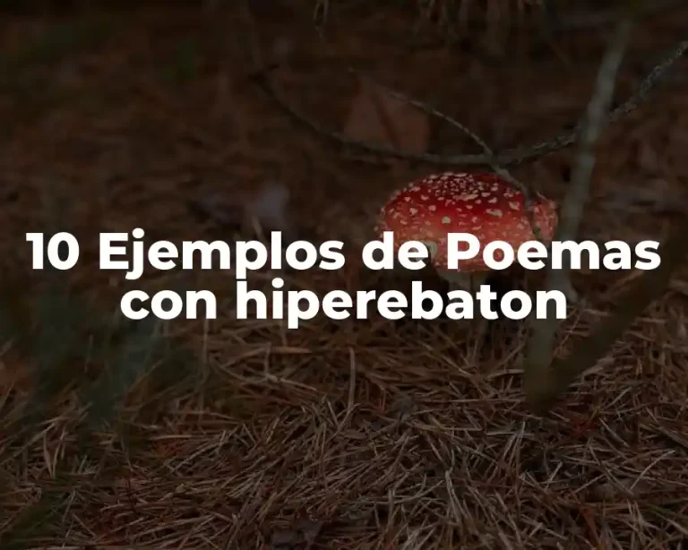 10 Ejemplos de Poemas con hiperebaton