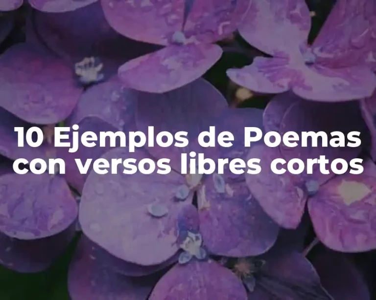 10 Ejemplos de Poemas con versos libres cortos
