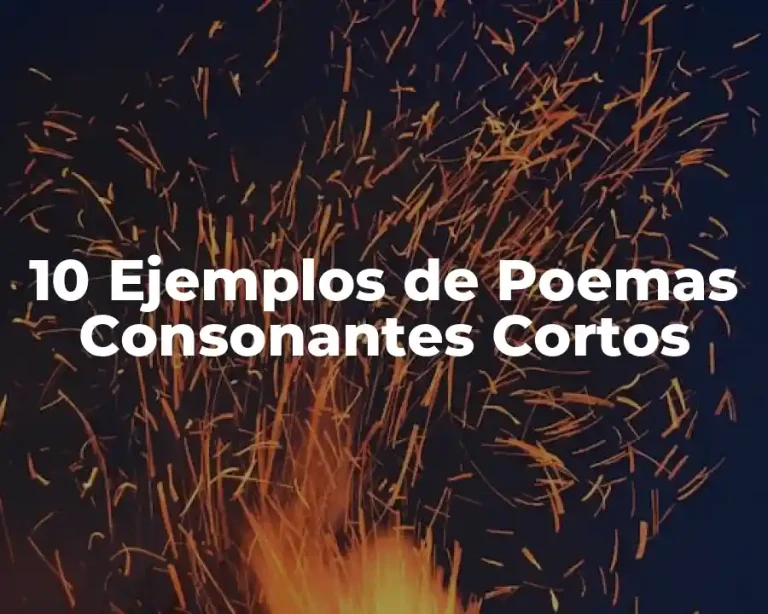 10 Ejemplos de Poemas Consonantes Cortos