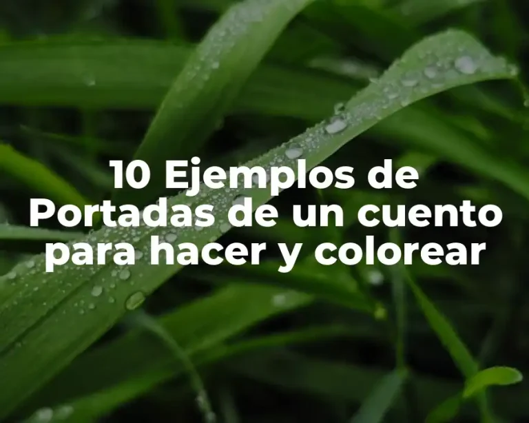 10 Ejemplos de Portadas de un cuento para hacer y colorear