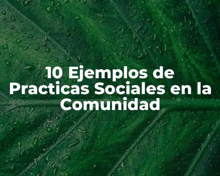 10 Ejemplos de Practicas Sociales en la Comunidad