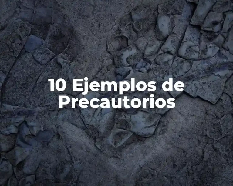 10 Ejemplos de Precautorios