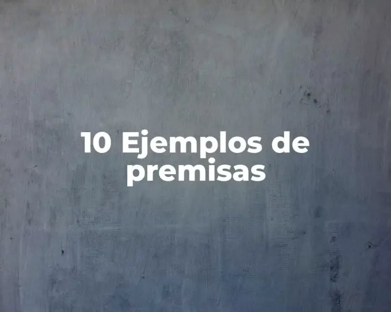 10 Ejemplos de premisas