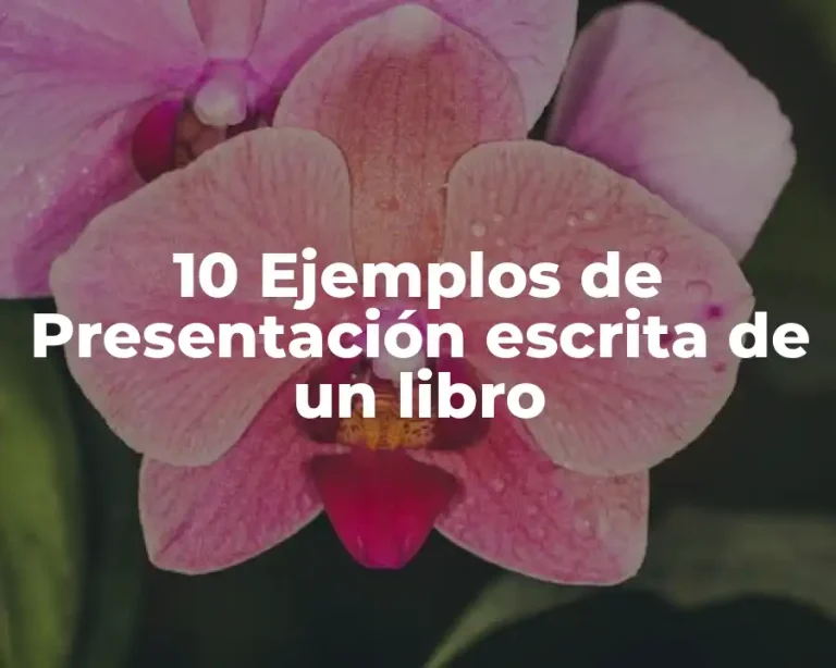 10 Ejemplos de Presentación escrita de un libro