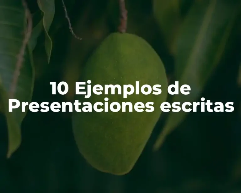 10 Ejemplos de Presentaciones escritas