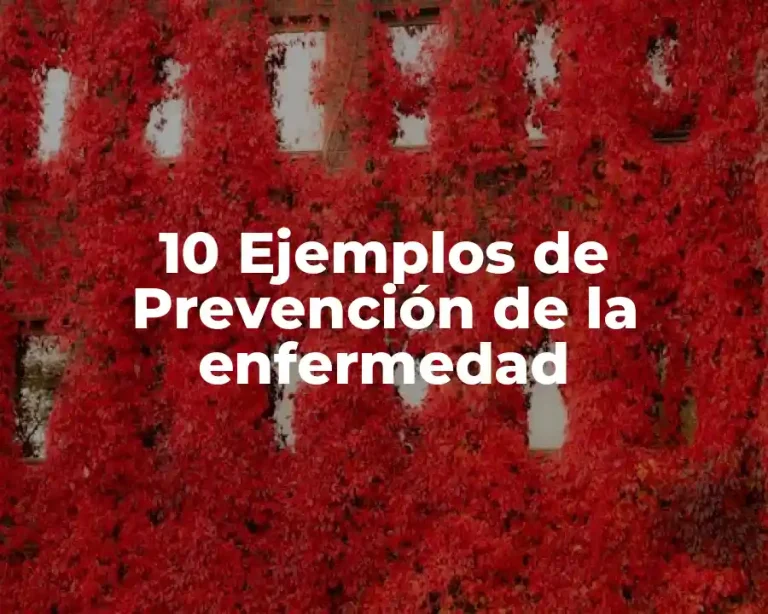 10 Ejemplos de Prevención de la enfermedad