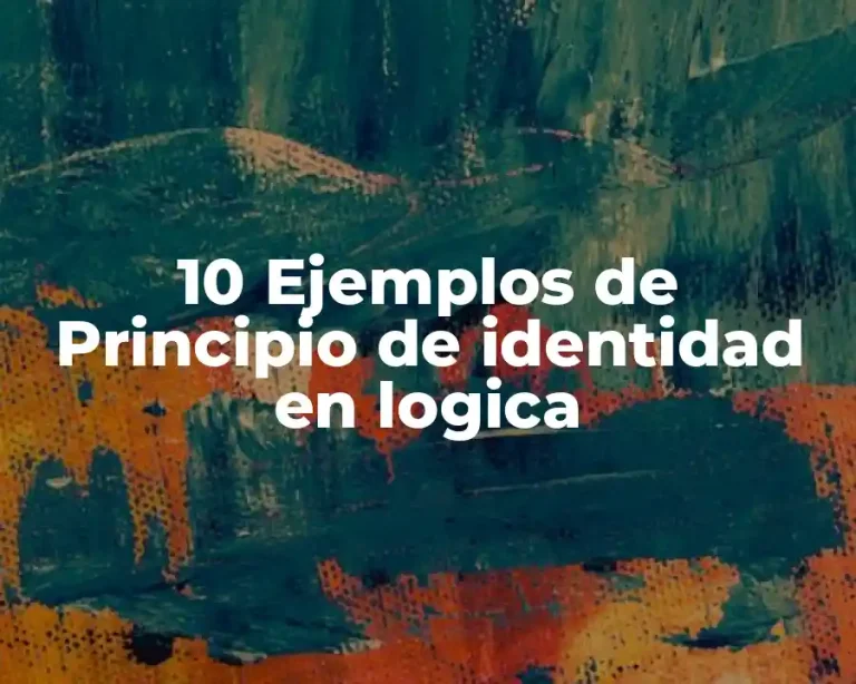 10 Ejemplos de Principio de identidad en logica
