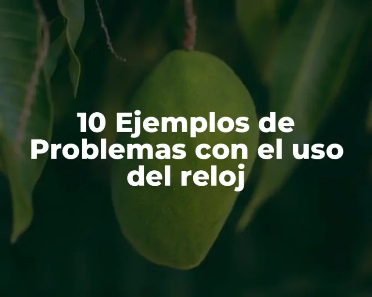 10 Ejemplos de Problemas con el uso del reloj