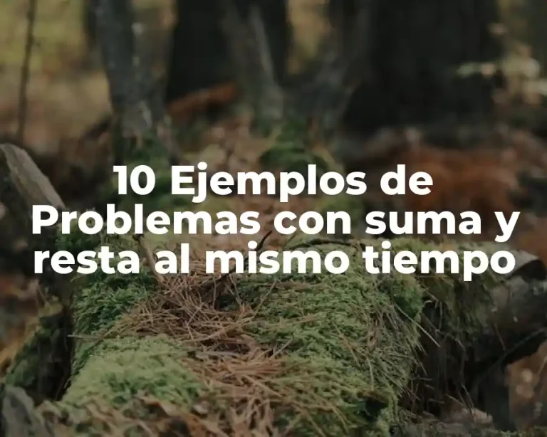 10 Ejemplos de Problemas con suma y resta al mismo tiempo