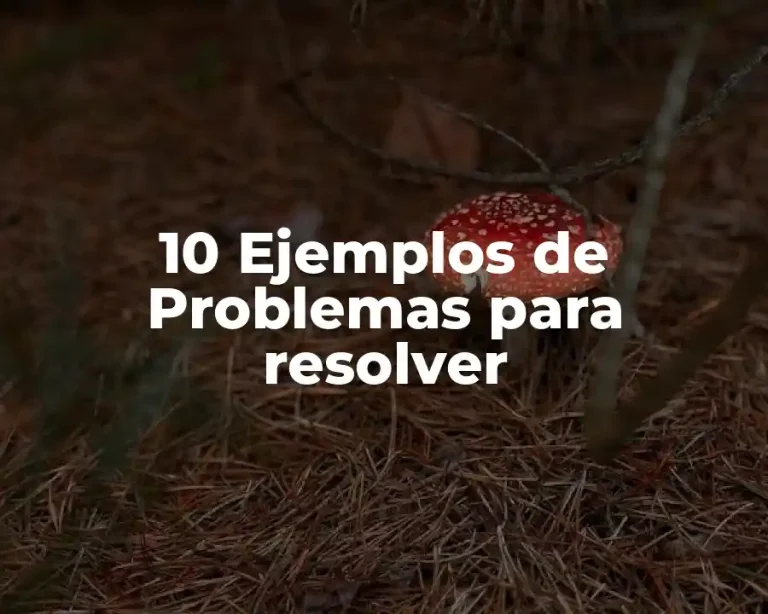 10 Ejemplos de Problemas para resolver