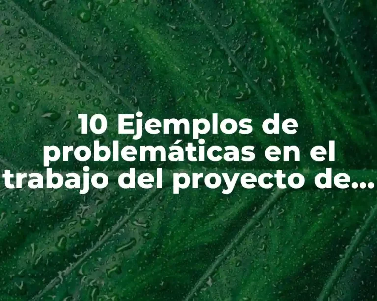 10 Ejemplos de problemáticas en el trabajo del proyecto de preescolar