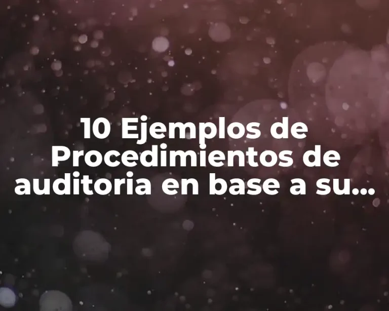 10 Ejemplos de Procedimientos de auditoria en base a su naturaleza